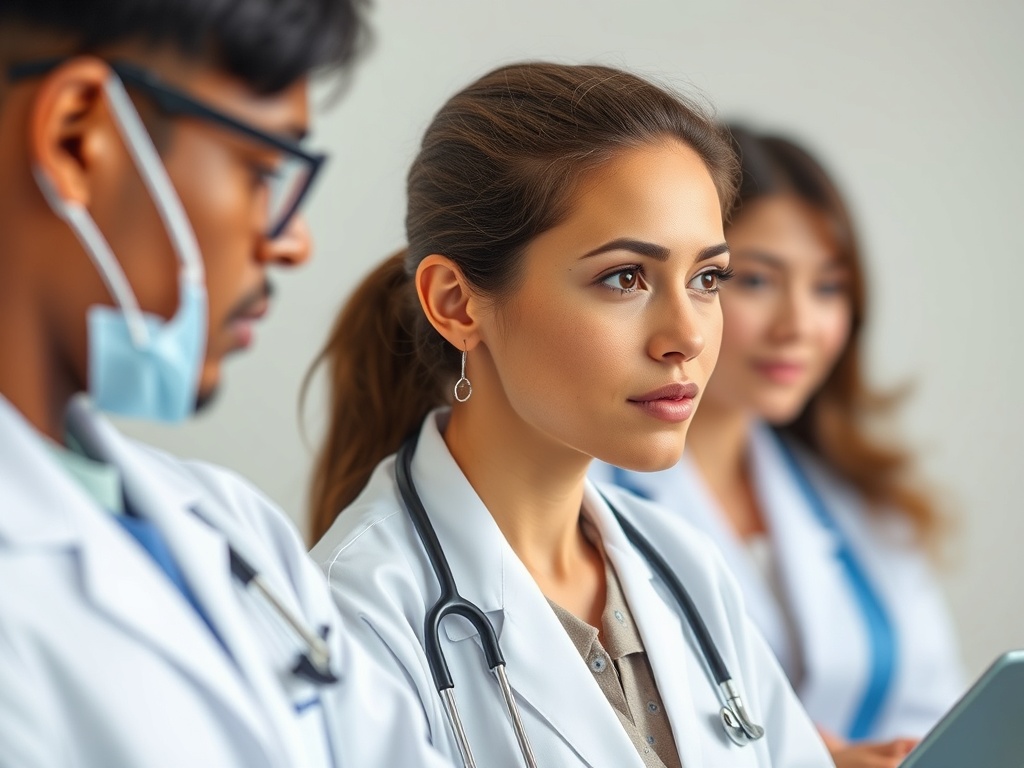 Woman opening door seen from behind