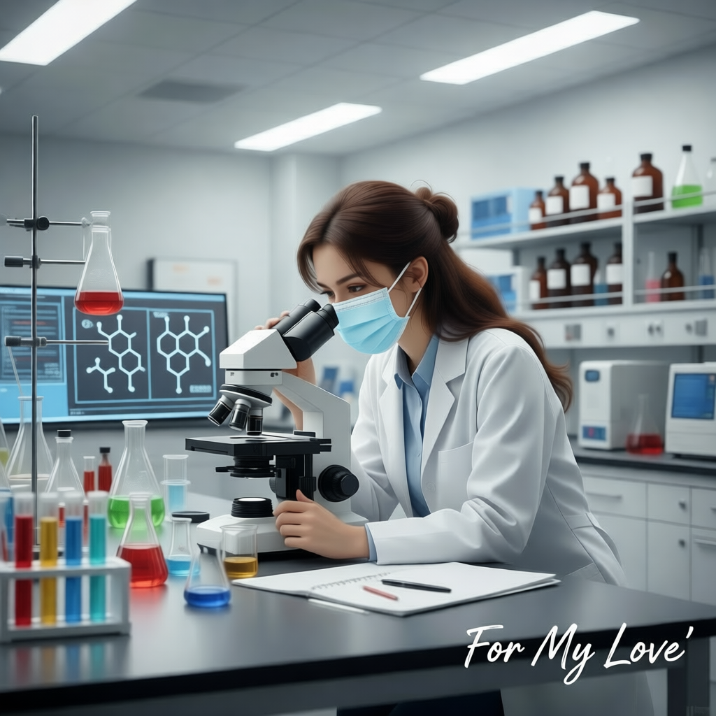Laboratory technician conducting research
